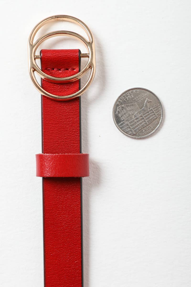 Double Ring Buckle Cinch Belt