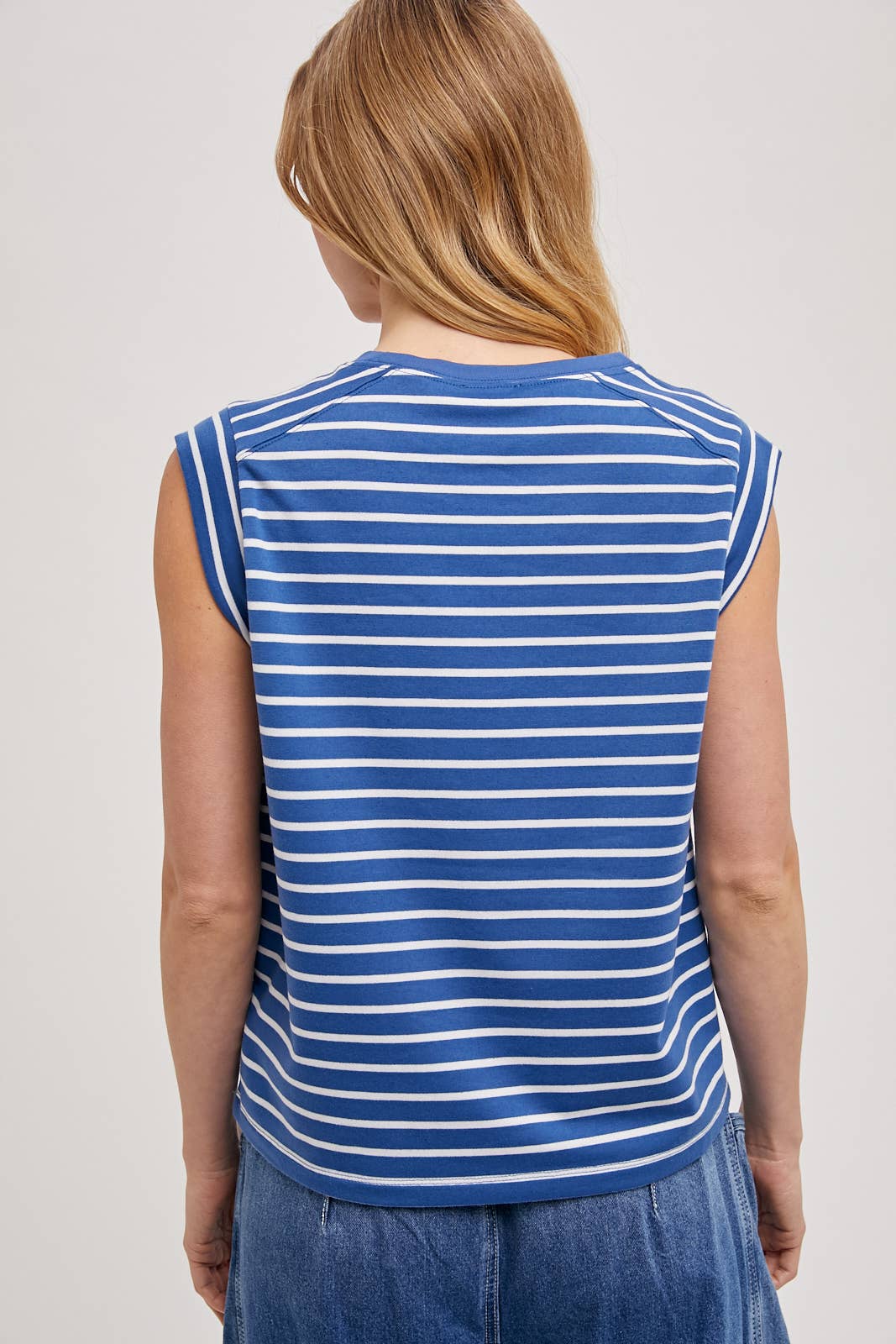 Lisa- Striped Muscle Tee