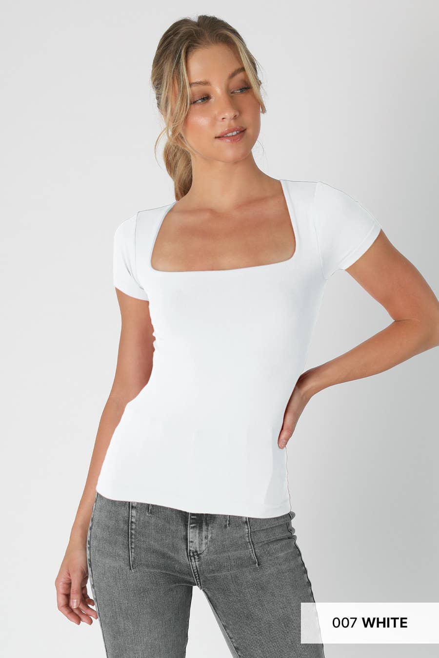 Square Neck SS Top Nikibiki