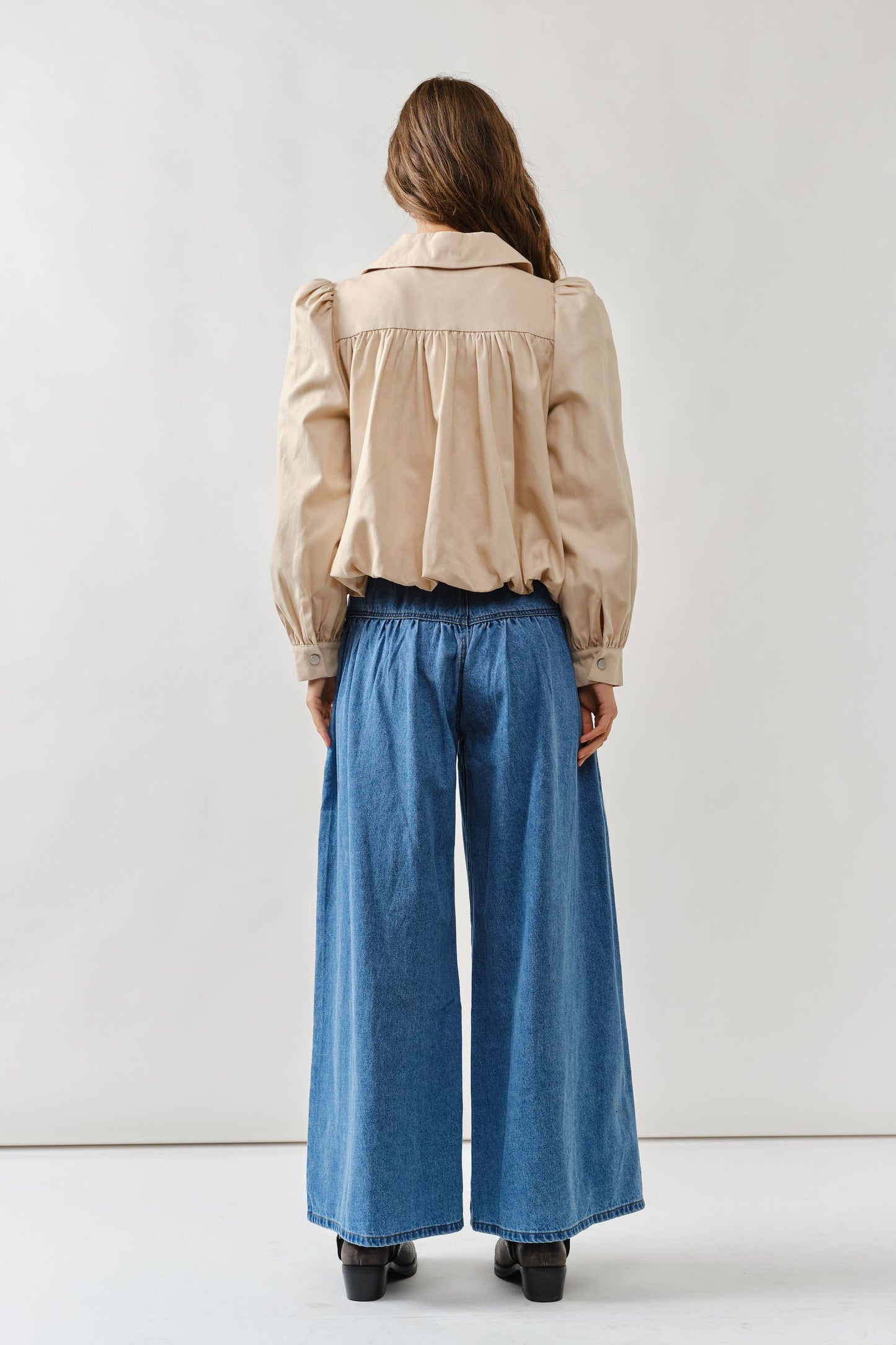 Anna Button Down Flare Jeans