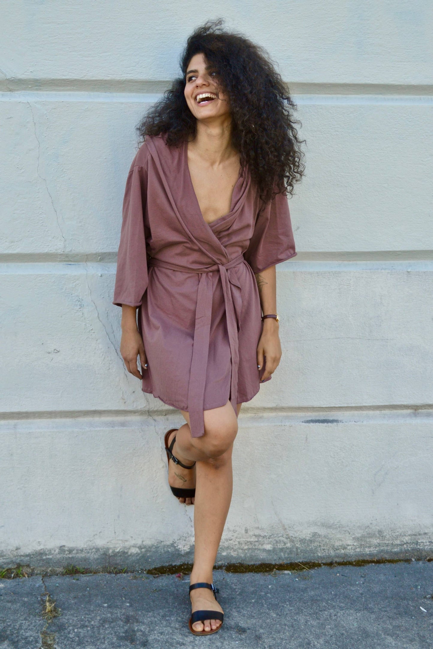 Una Pluma - Organic Cotton Robe/Wrap Dress
