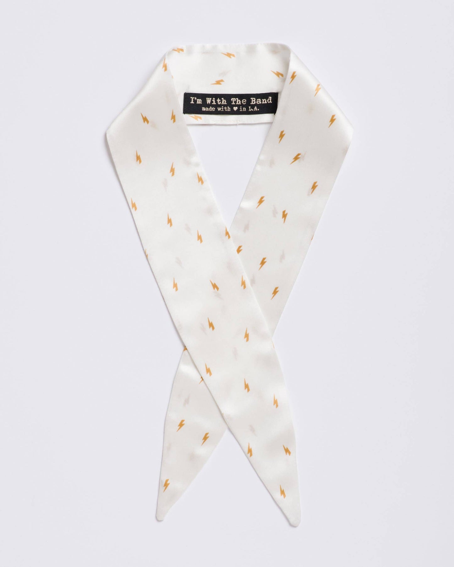The Thunders White Scarf Tie - I’m with the band