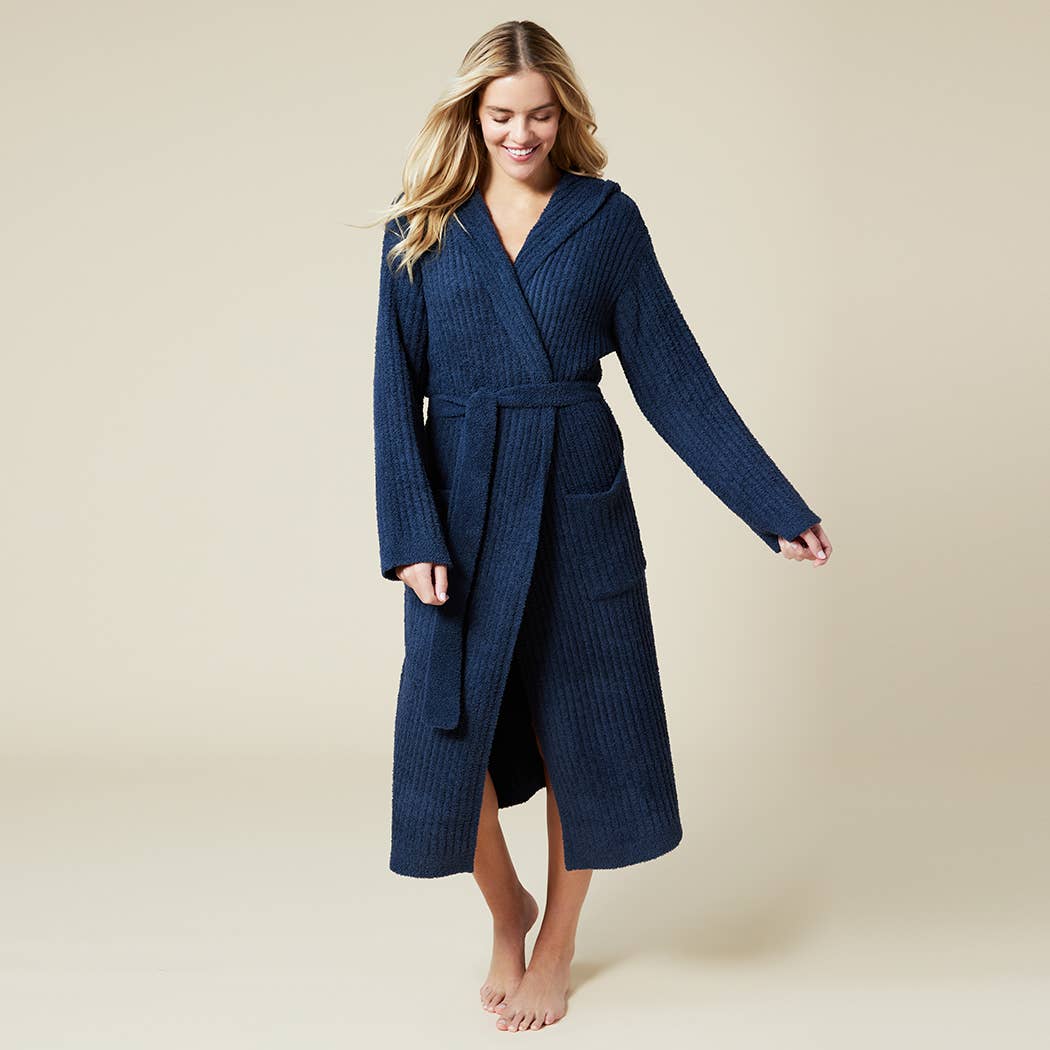 Softies - Solid Rib Marshmallow Unisex Hooded Robe