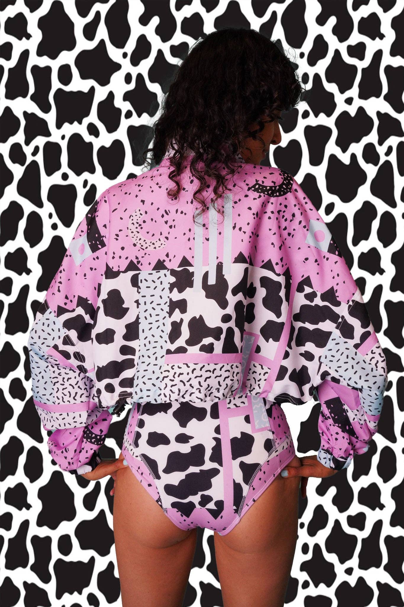 Bow-Chicka-Cow-Cow Cropped Windbreaker