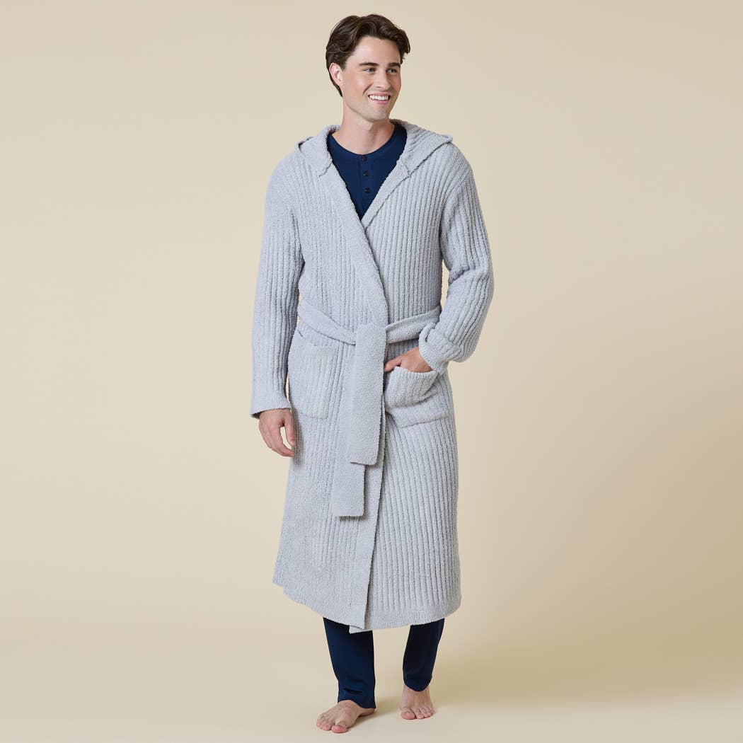 Softies - Solid Rib Marshmallow Unisex Hooded Robe