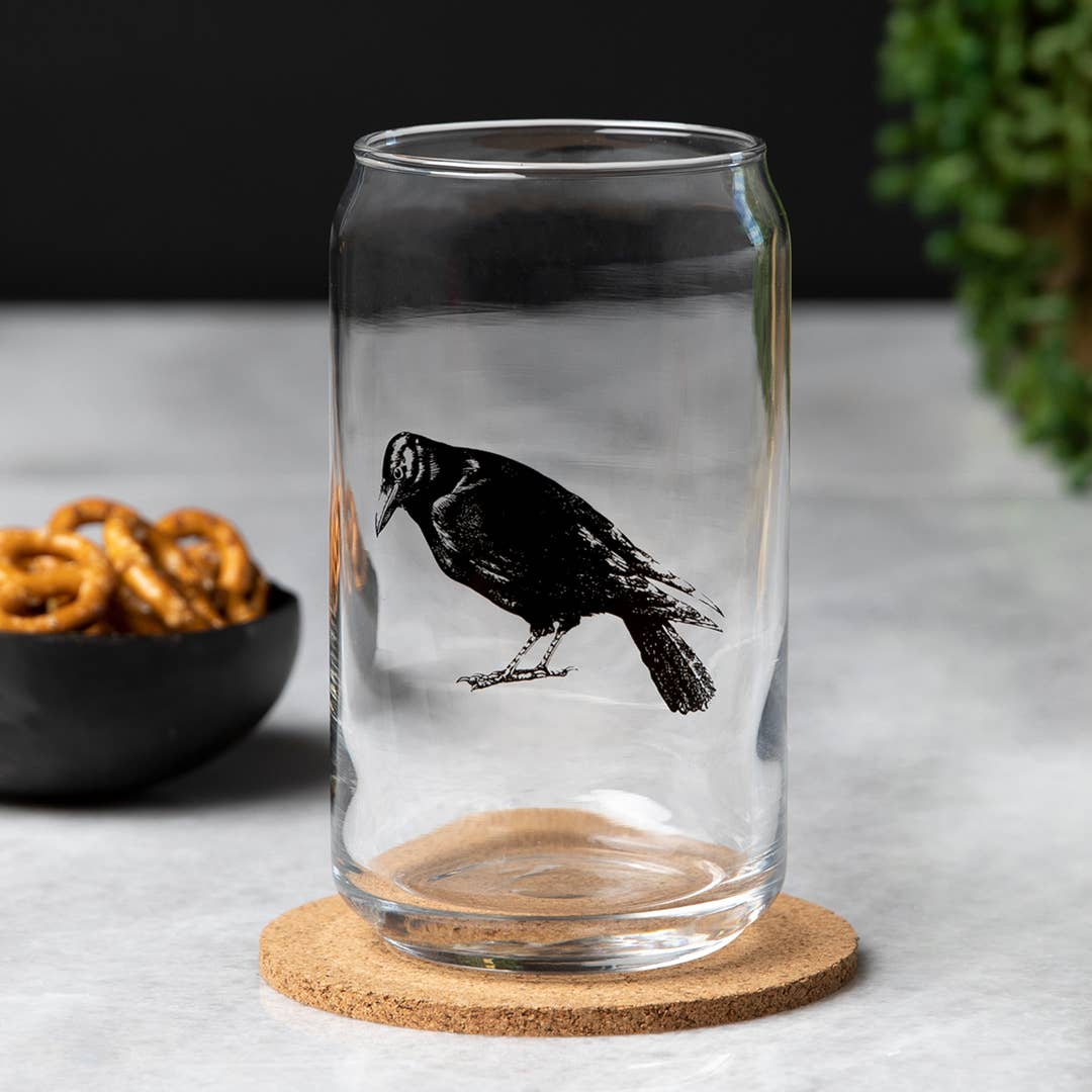 Crow Can Glass | Glass Cup | Iced Coffee Cup