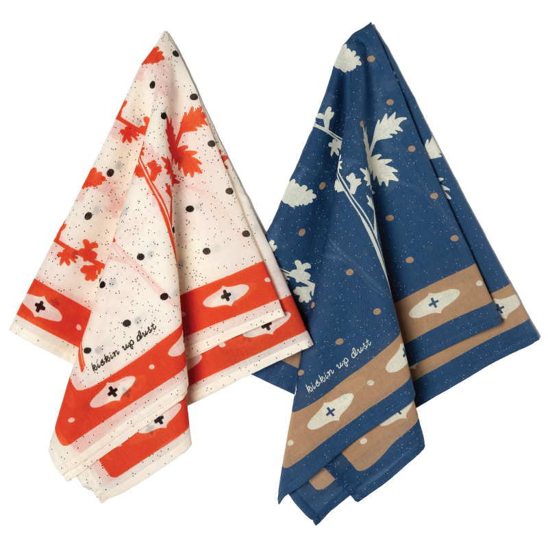Cotton Voile Printed Bandana - Deep End