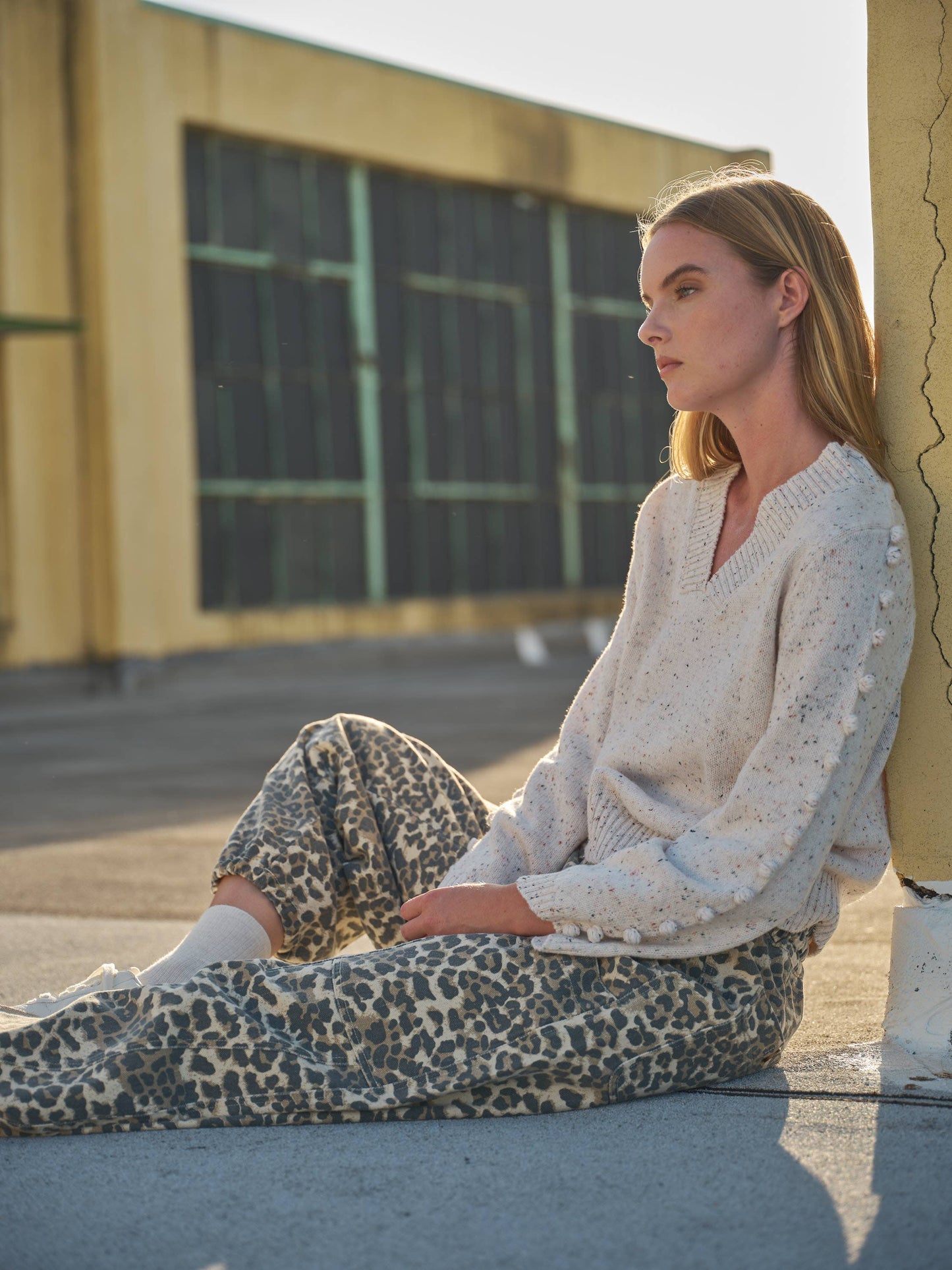 Leo - LEOPARD PRINT RELAXED FIT PULL-ON PANTS