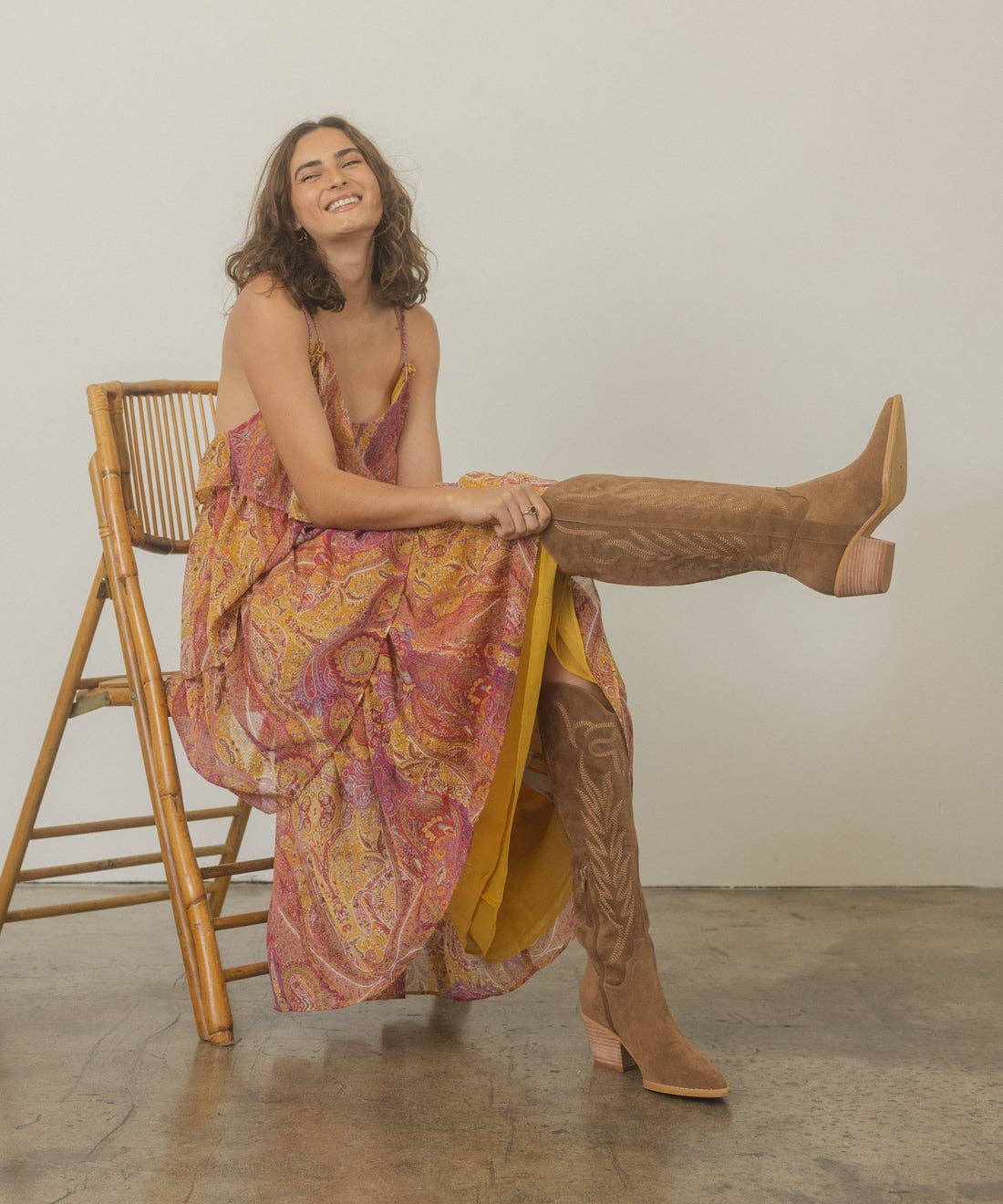 Oasis Society The Samara Brown | Embroidered Western Tall Boot