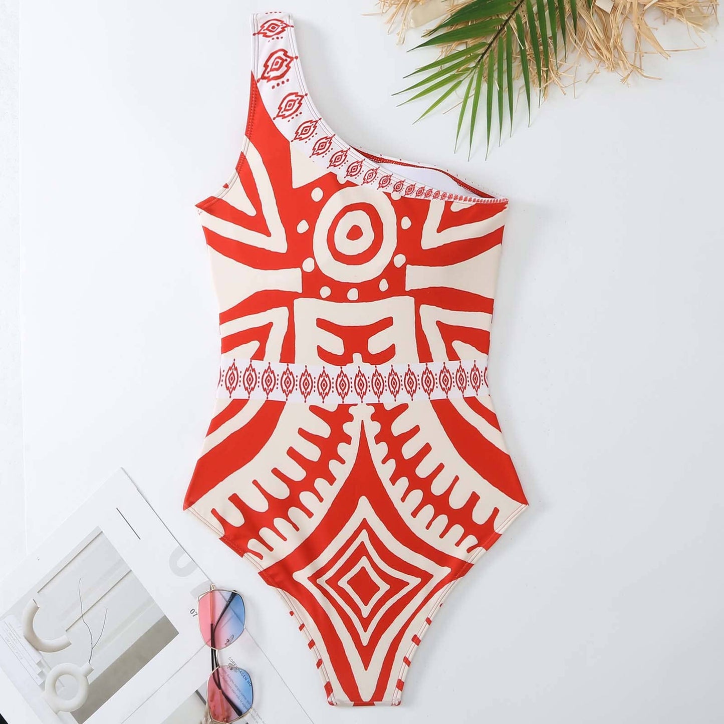 Serena - One Shoulder One Piece Swimwear with matching pant.