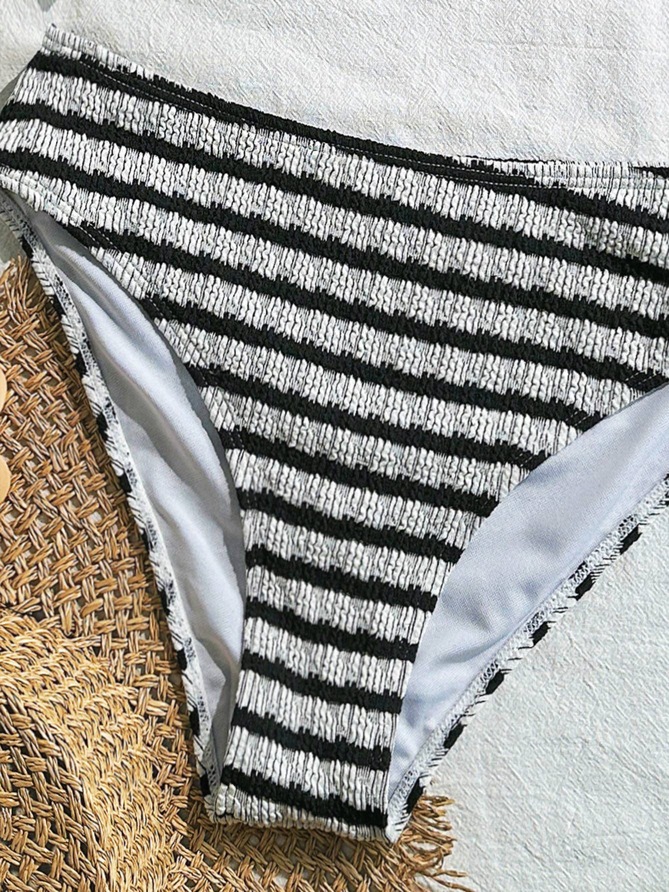 Meredith Stripe Lace-Up Bikini