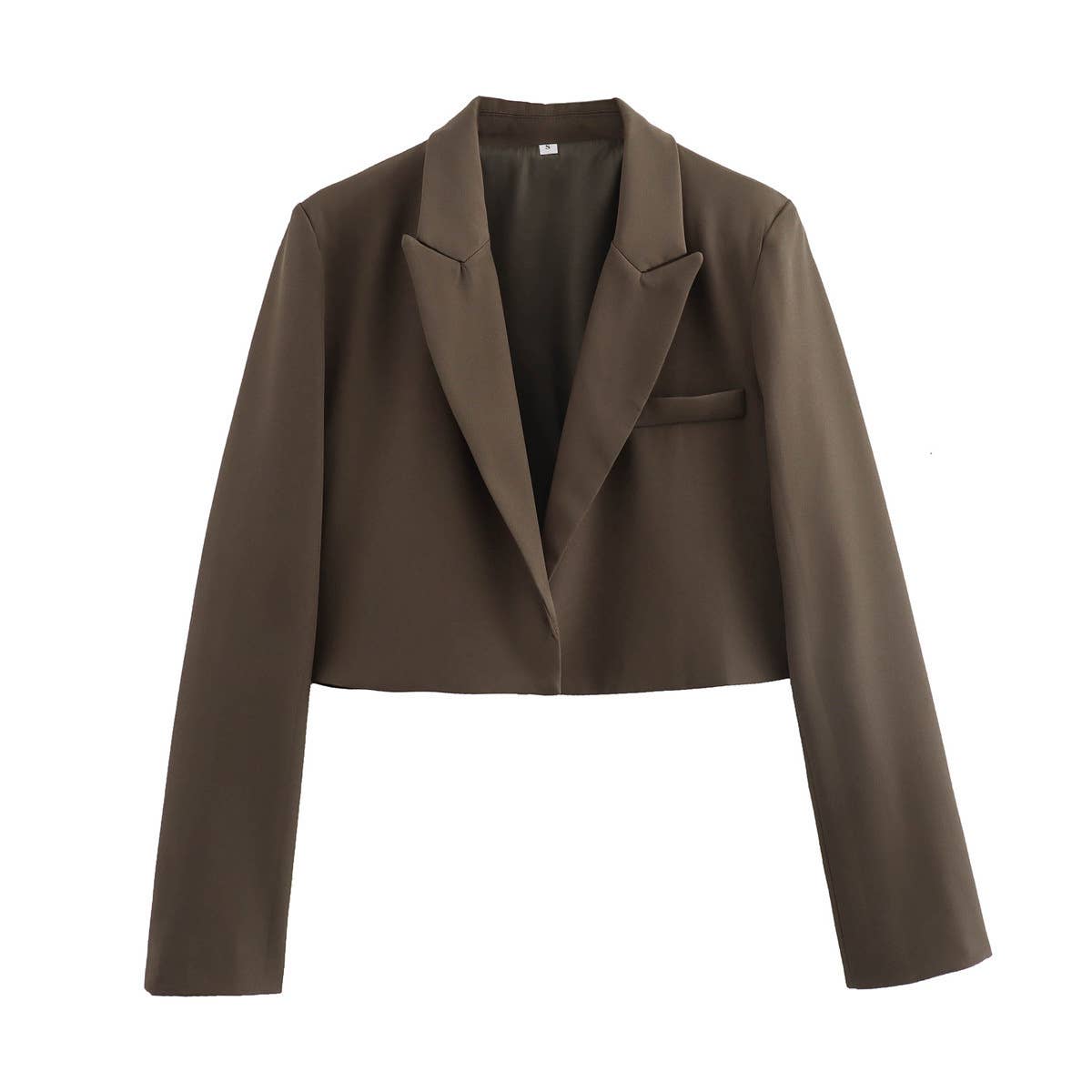 Blair - Buttonless Slim-Fit Lapel Cropped Blazer