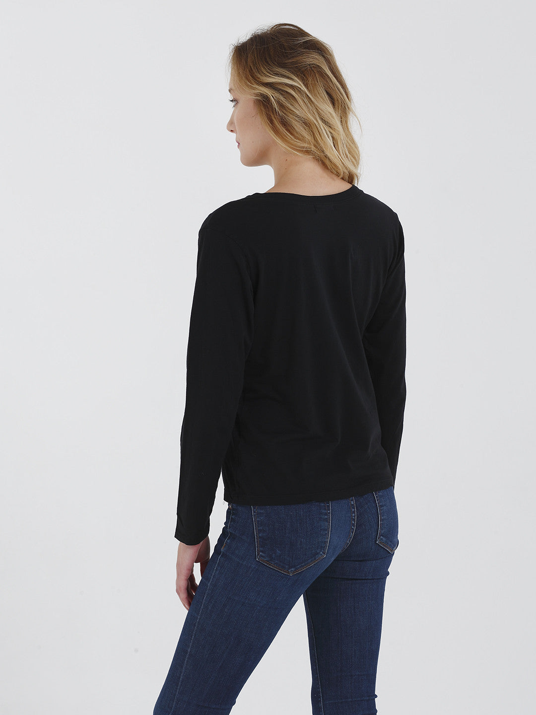 Boxie Tees Long Sleeve Boxy Crew Neck Tee