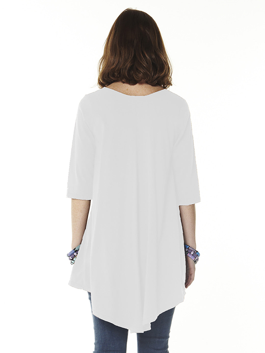 Boxie Tees 3/4 Sleeve Scoop Neck Tunic