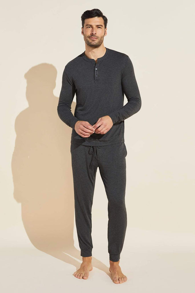 Men's Henley Jogger Pajama Set, 42% OFF