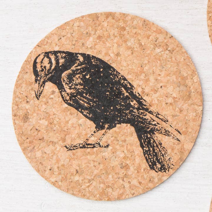 Crow Cork Coaster
