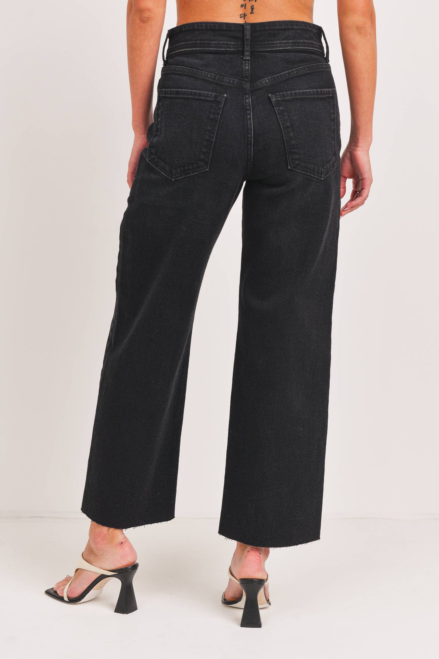Just Black Denim - High Rise Utility Wide Leg WBLK BP353J