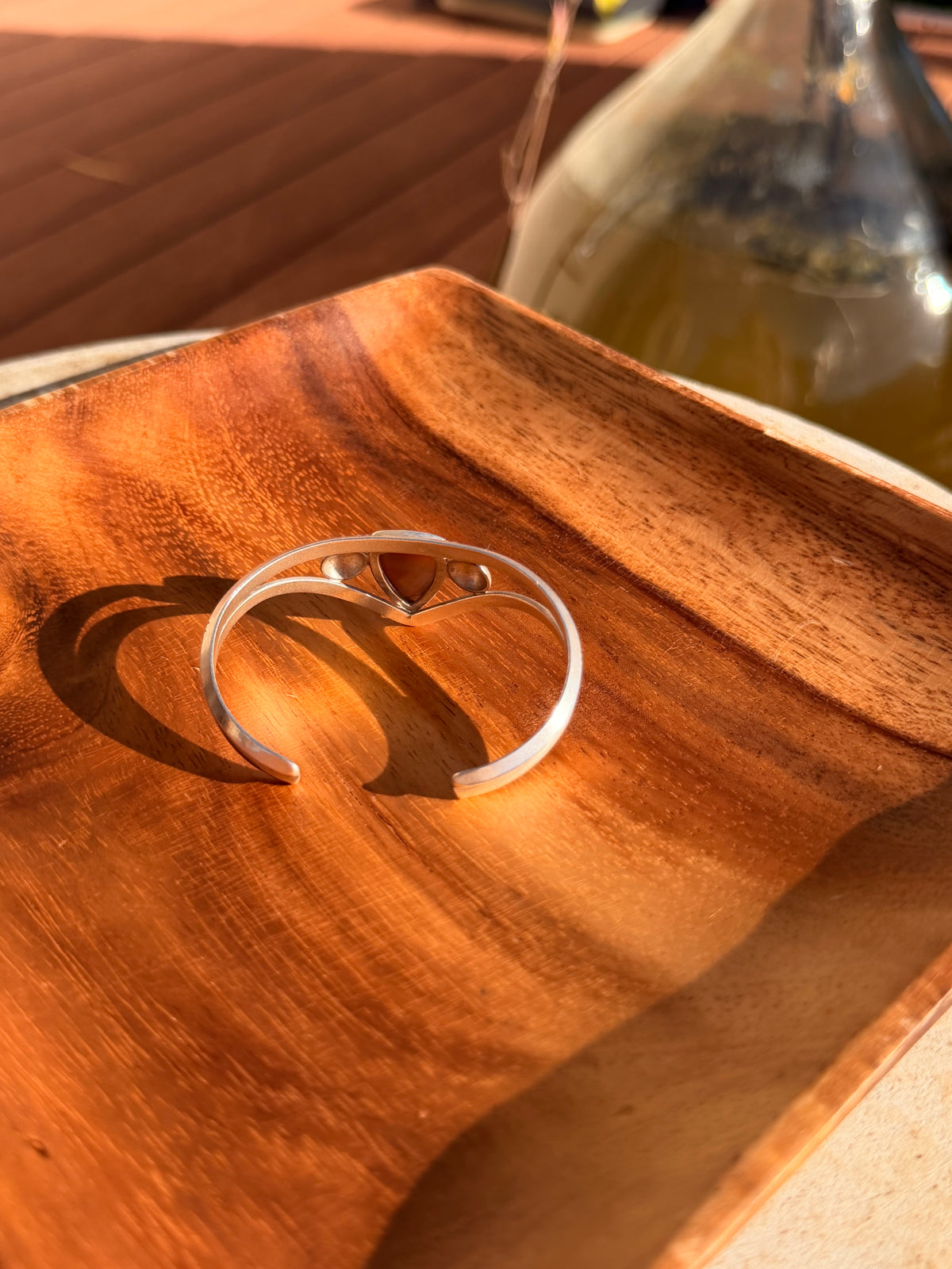 Botswana Agate Sterling Silver Cuff