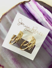 Triple Loop Posts Earrings by Sonya Renee