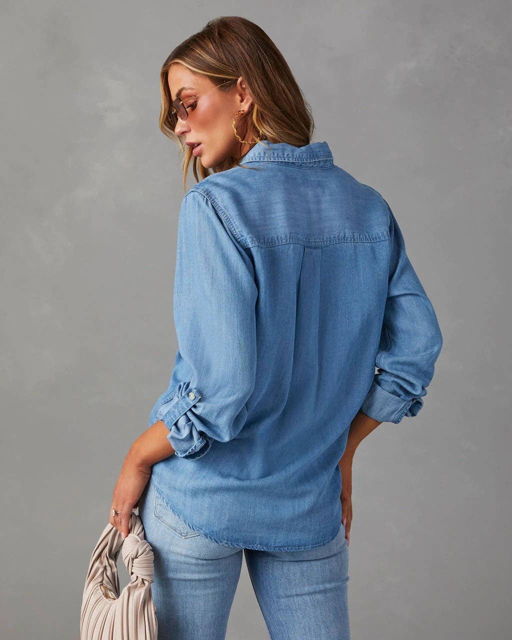Emmie Denim Pocket Long Sleeves Shirt
