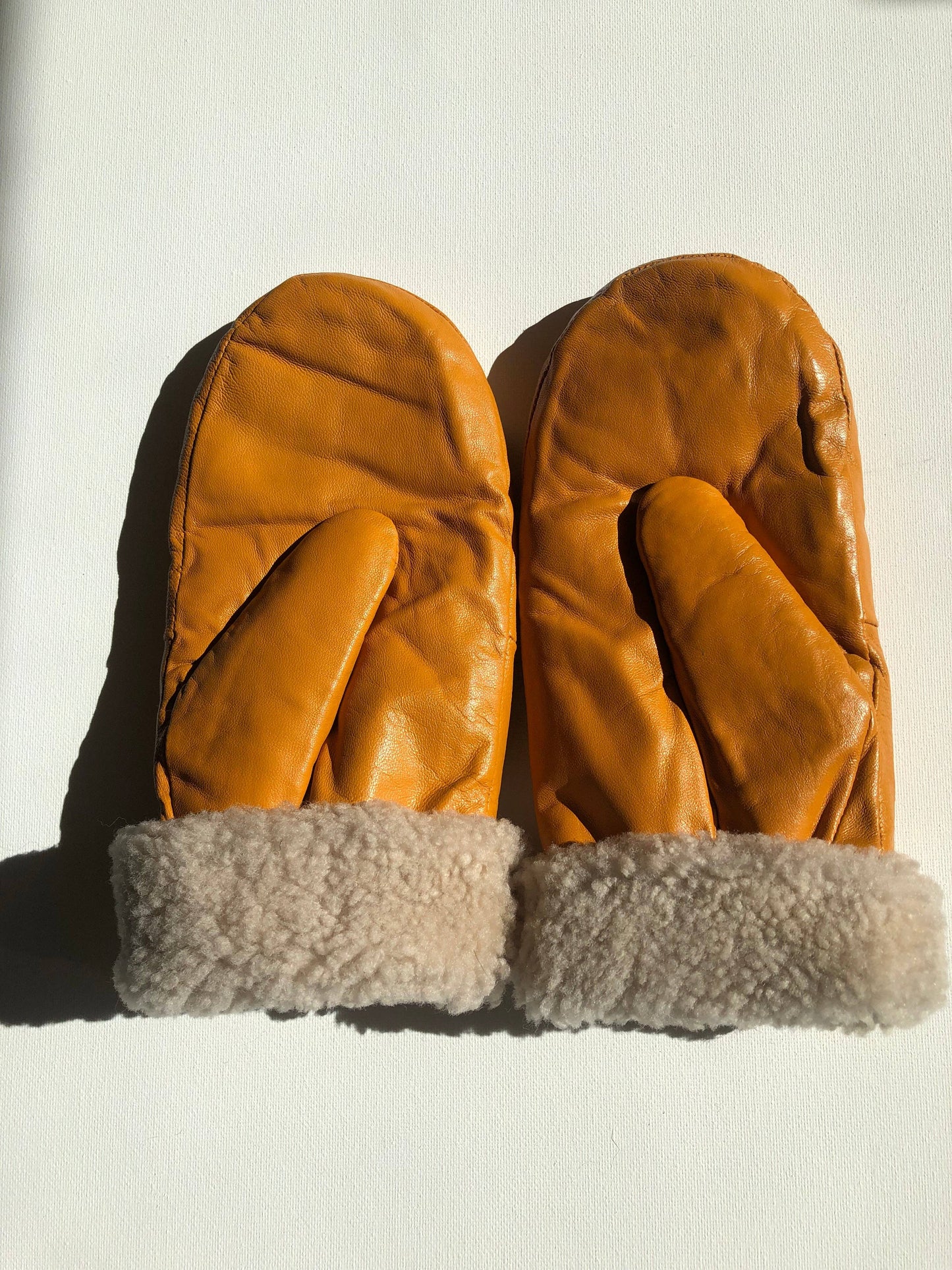 Leather Shearlings Mittens
