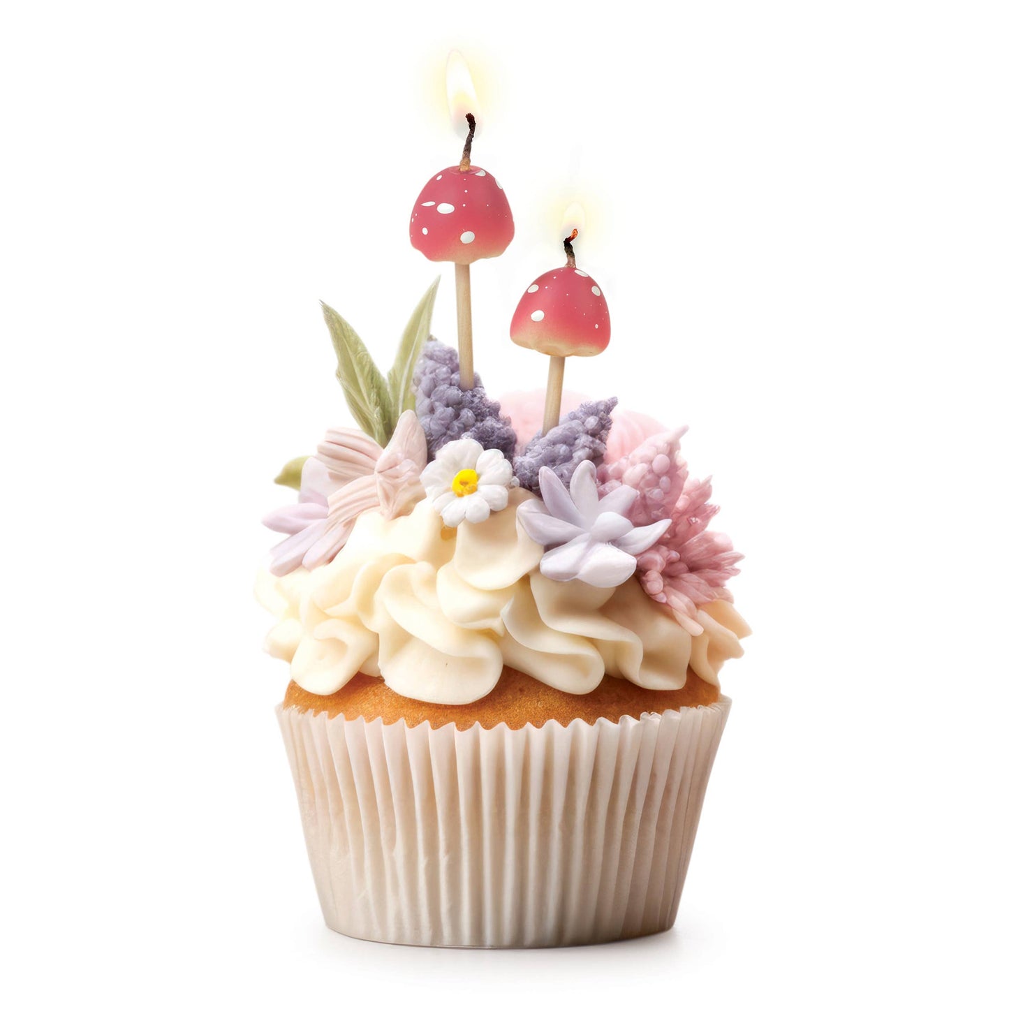 Mushroom Birthday Candles - Set of 10