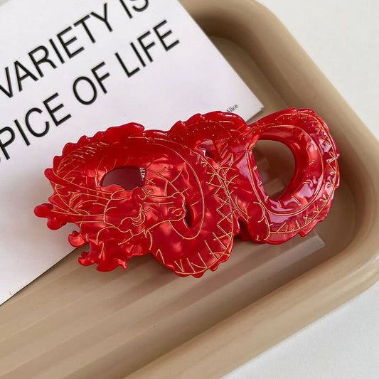 Dragon Year Elegant Acetate Hair Claw Clip_CWAHA5968