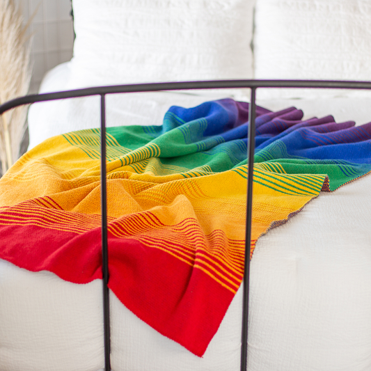Rainbow Pride Ombré Throw Blanket - LGBTQ+, Gradient