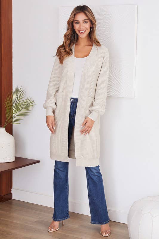 Candi Knit Long Duster with Pockets