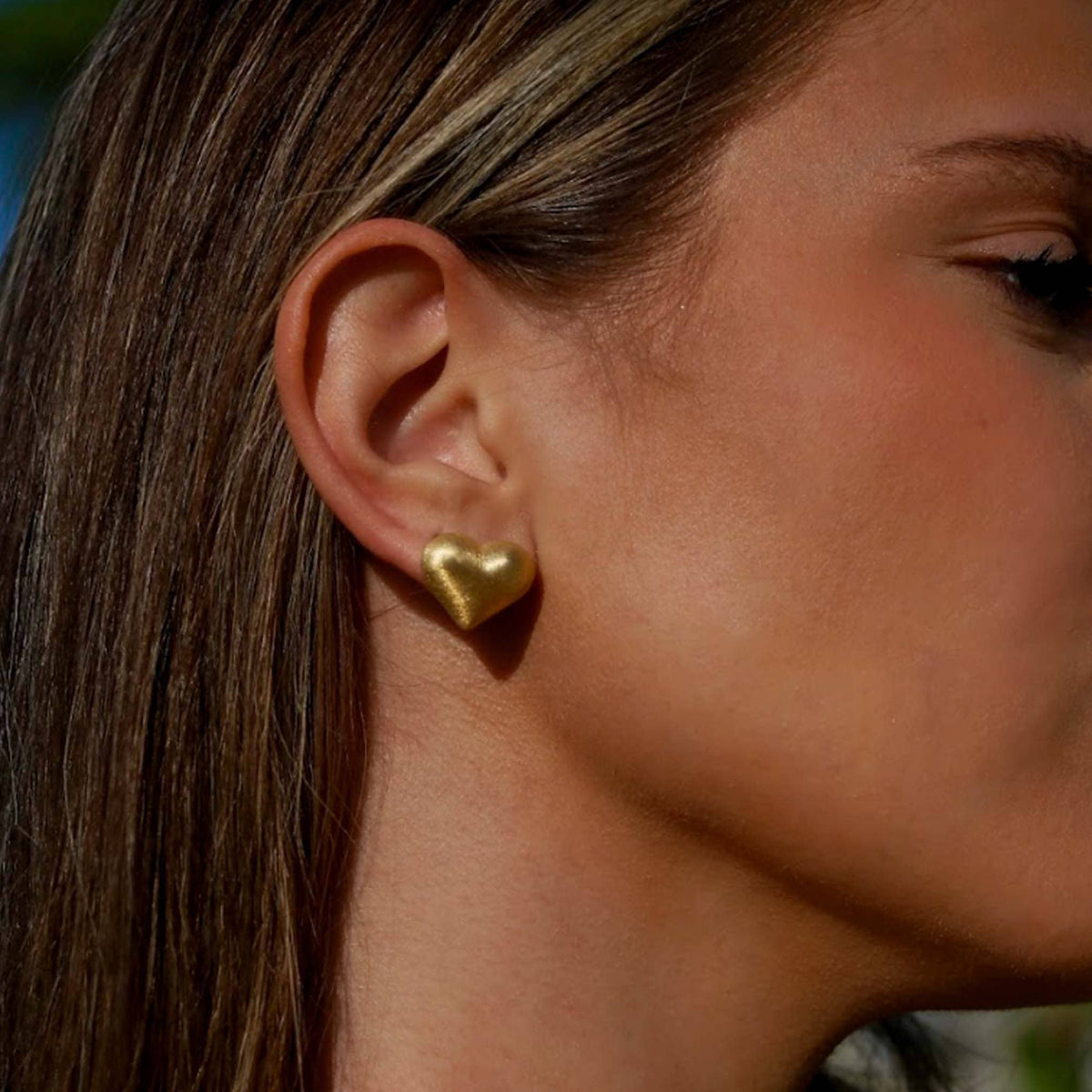 Satin Finished Heart Throb Studs