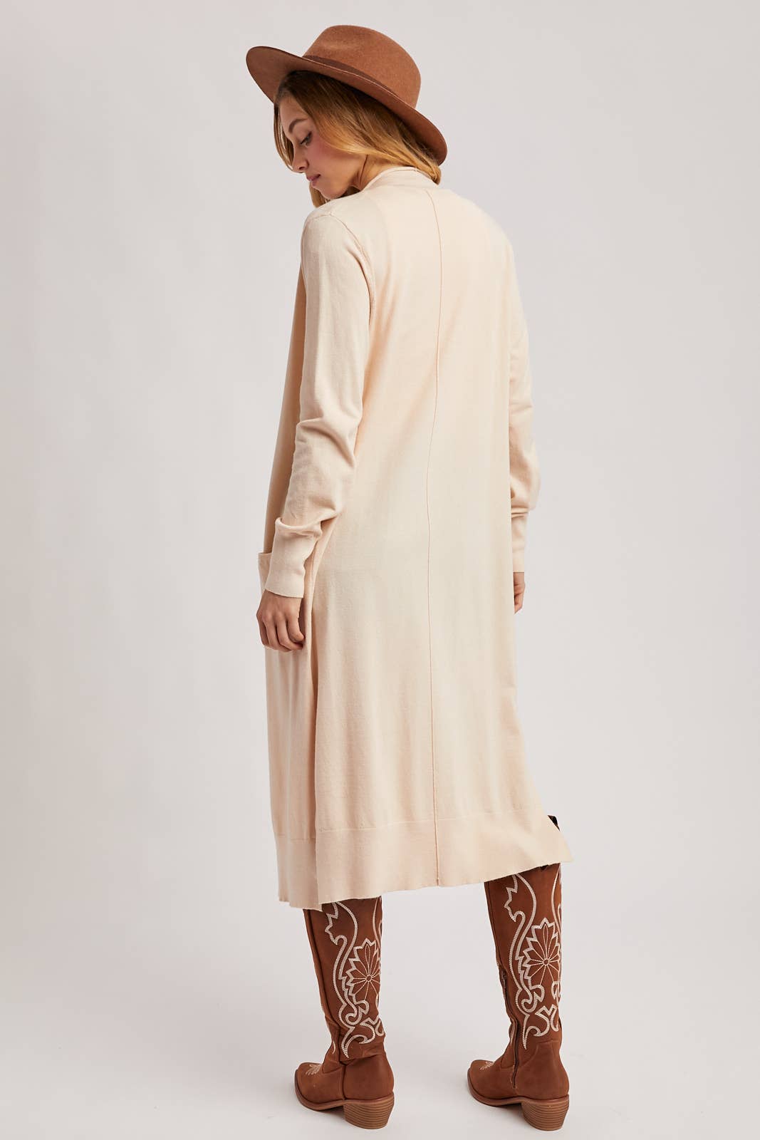 Posh - Longline Open Front Cardigan