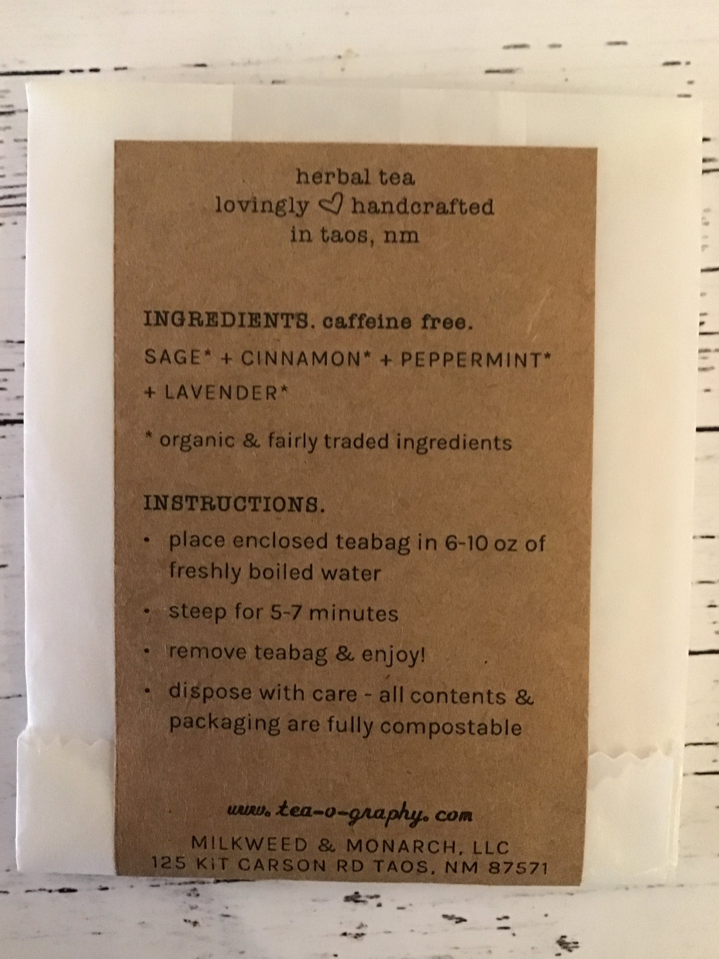 Single Tea Bag by Tea.o.graphy
