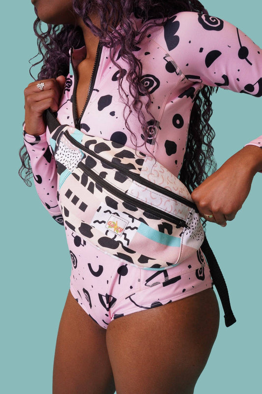 Power of Meow Denim Fanny Pack Bum Bag Cross Body