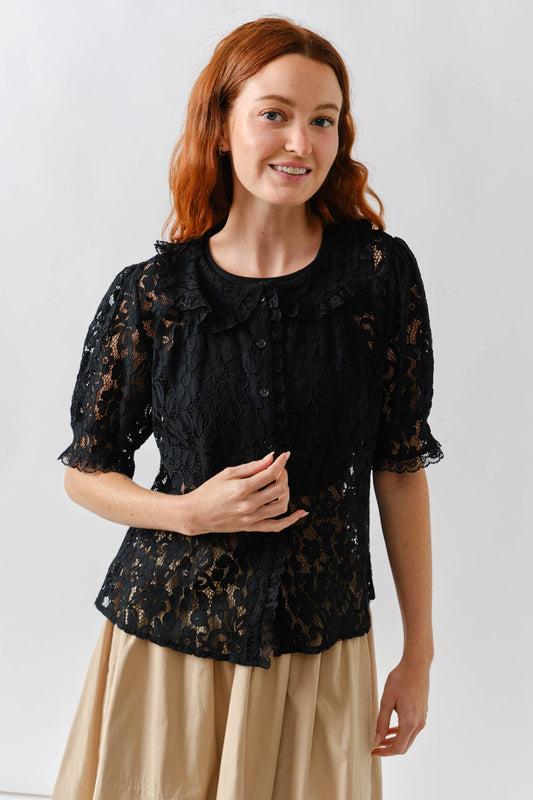 Jane Peter Pan Collar Lace Blouse