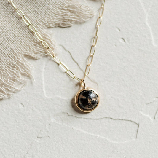 Commonform Hyalite Necklace - Copper Obsidian