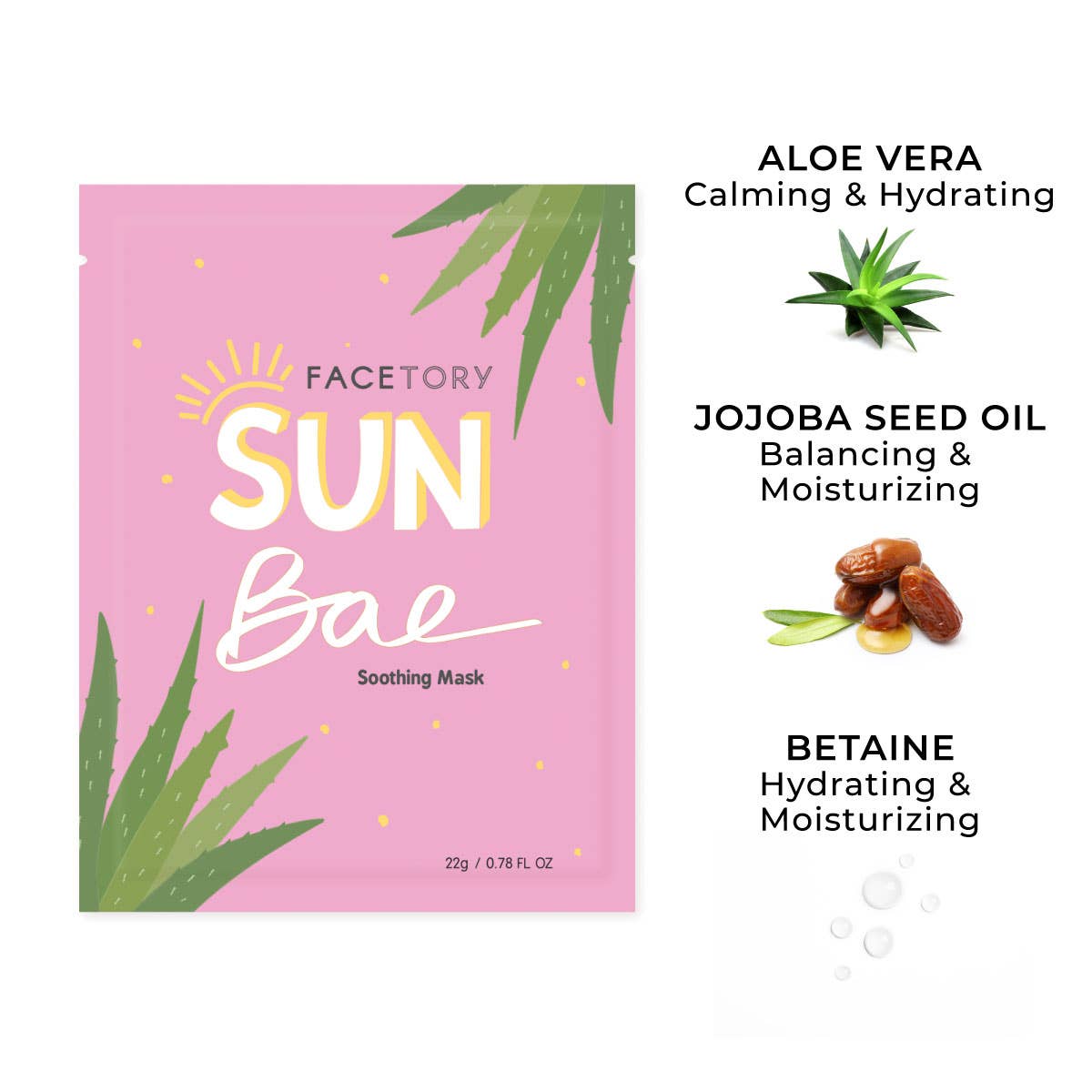 K-Beauty Soothing Aloe Leaf Sheet Facial Mask - Sun Bae