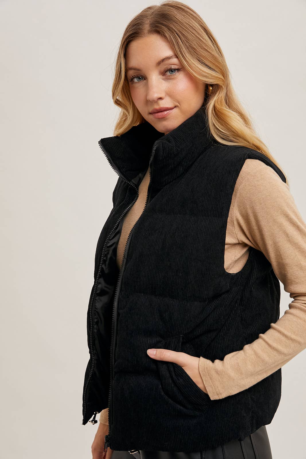 Claudia - Corduroy Puffer Vest