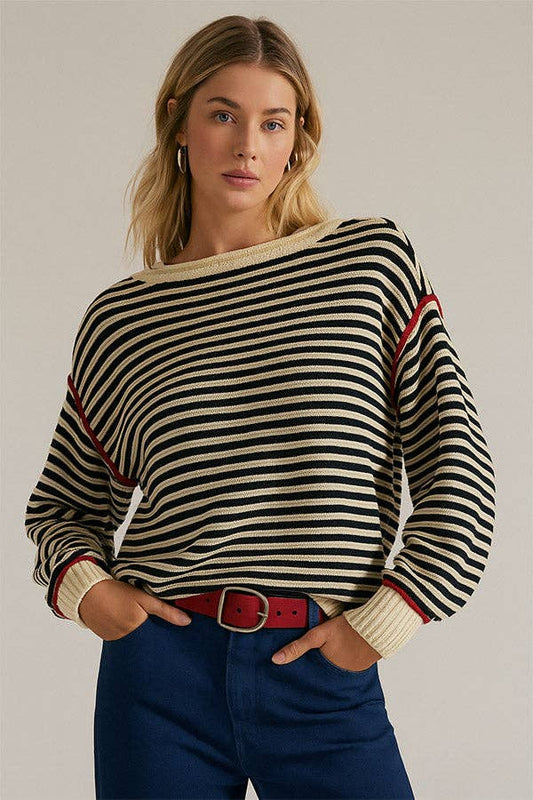 Diane Classic Striped Knit Sweater