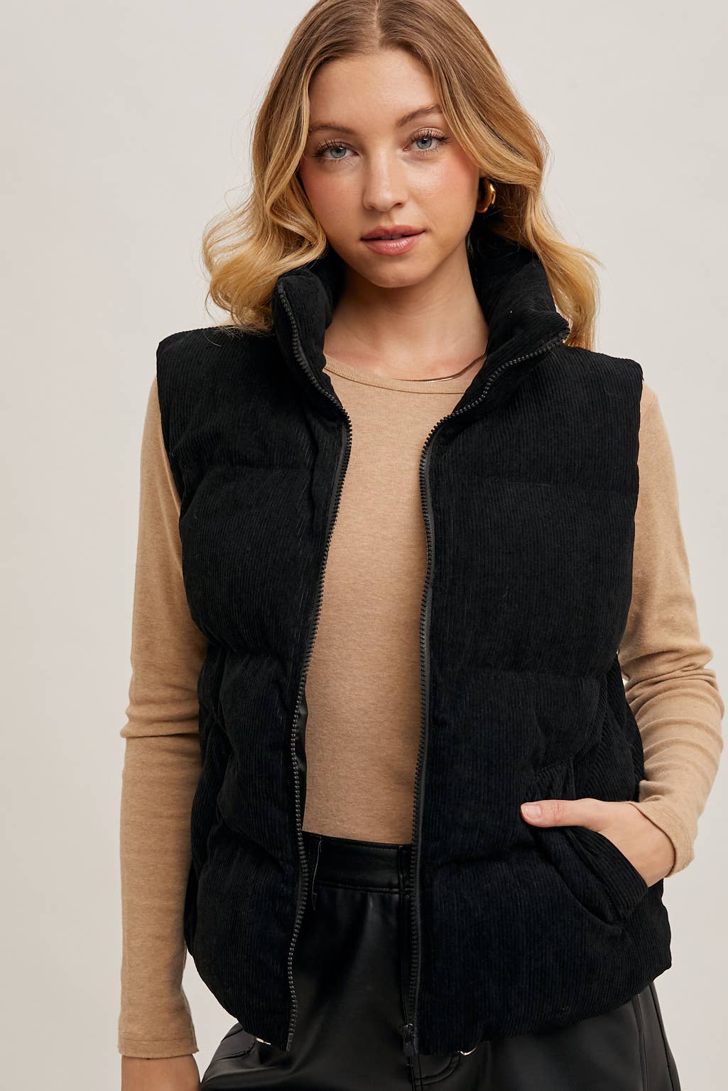 Claudia - Corduroy Puffer Vest