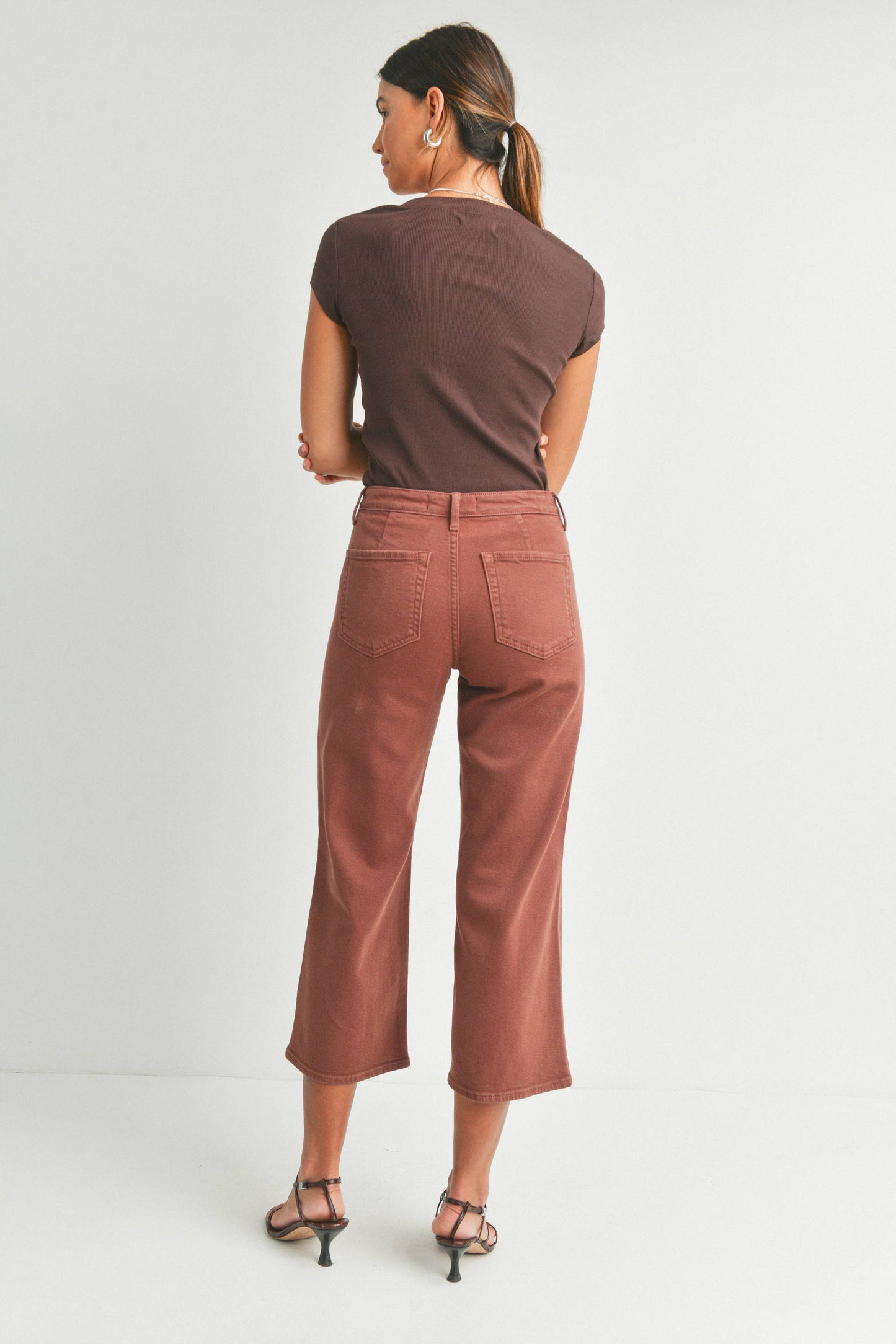 Just Black Denim - Trouser Wide Leg Walnut BP440J
