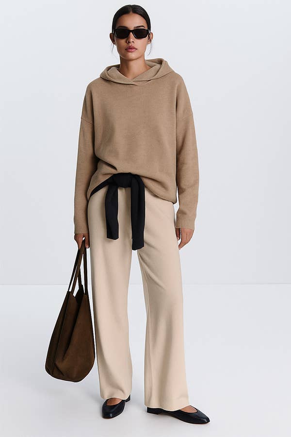 Meryl Unisex Knit Sweater Hoodie