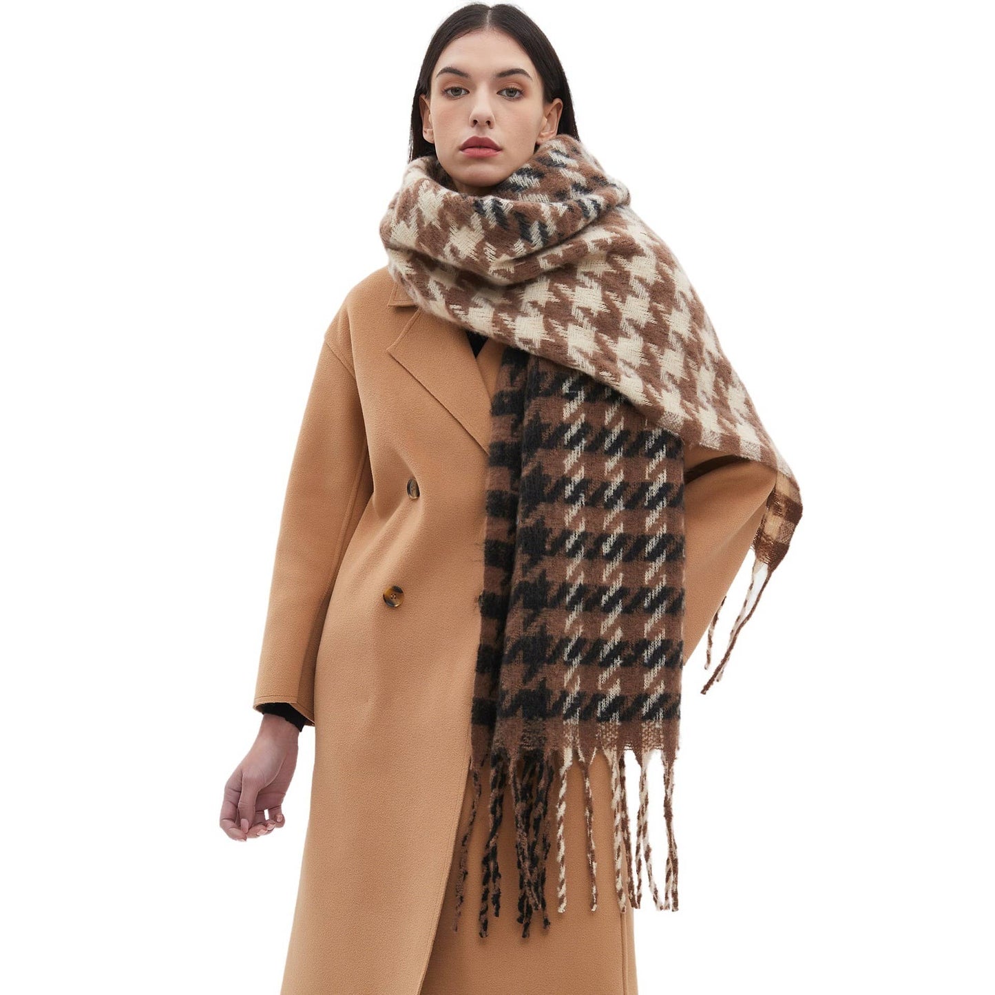 Soft Houndstooth Scarf