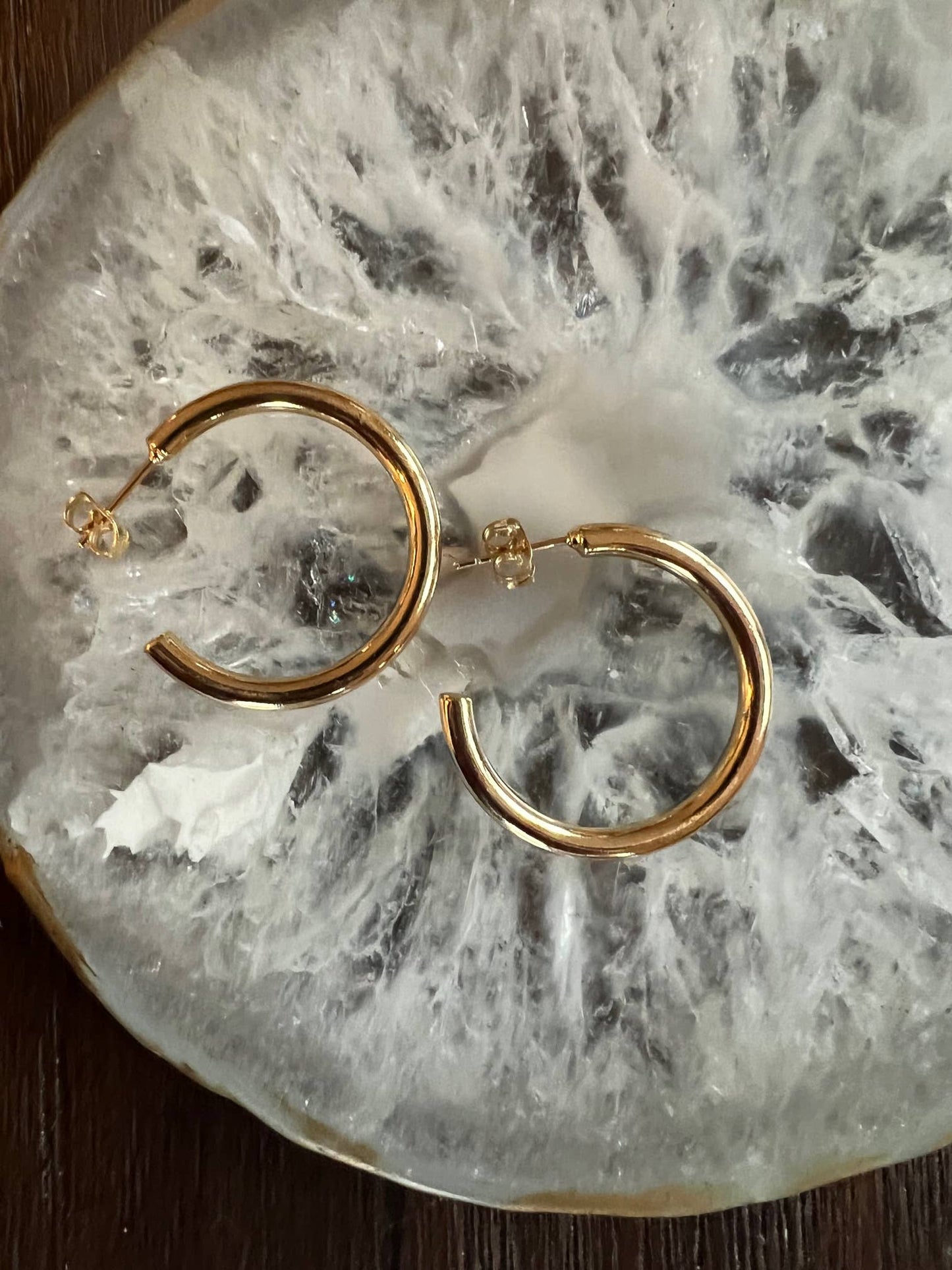 Large gold Loop Posts