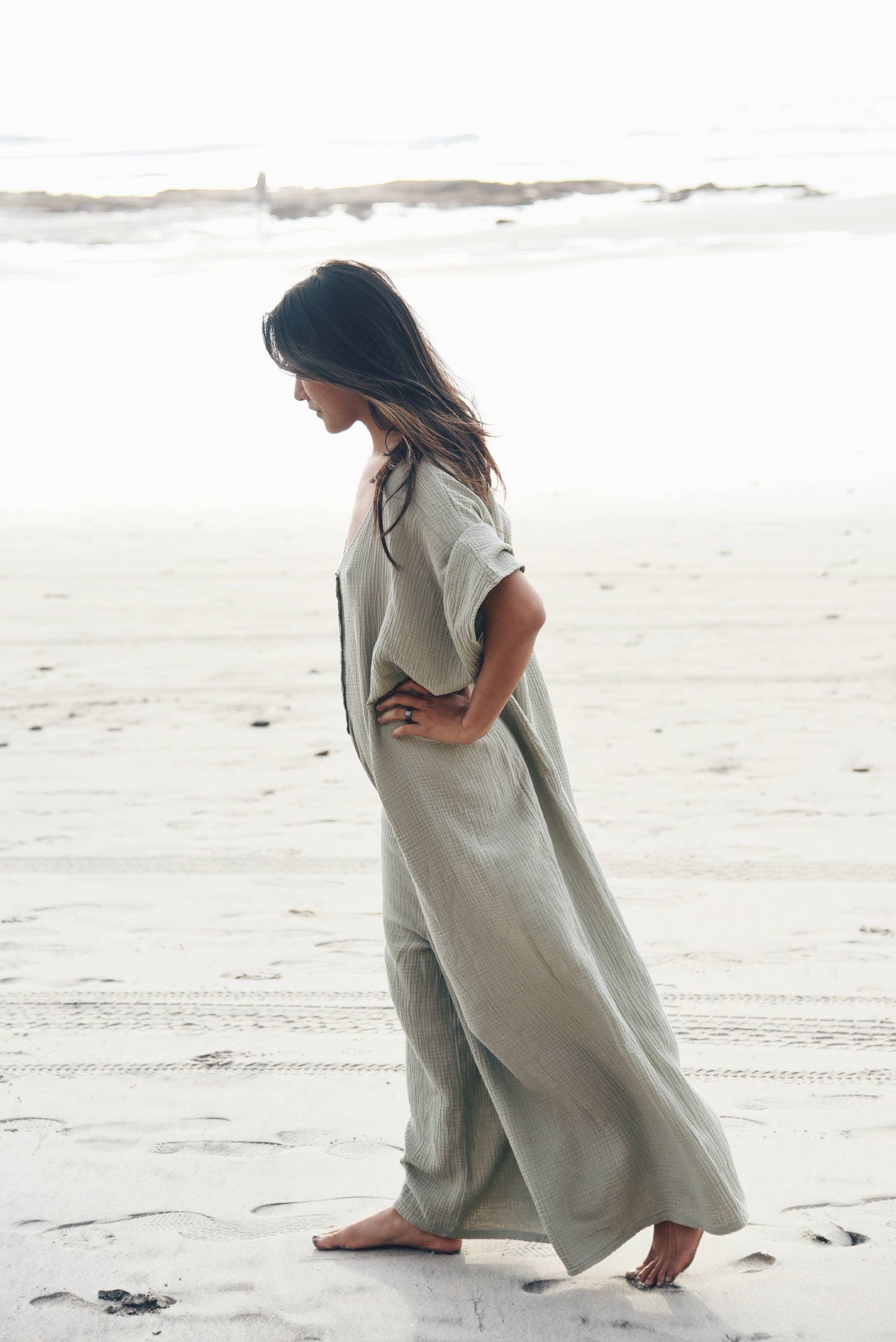 Kaftan Jumpsuit // Sage