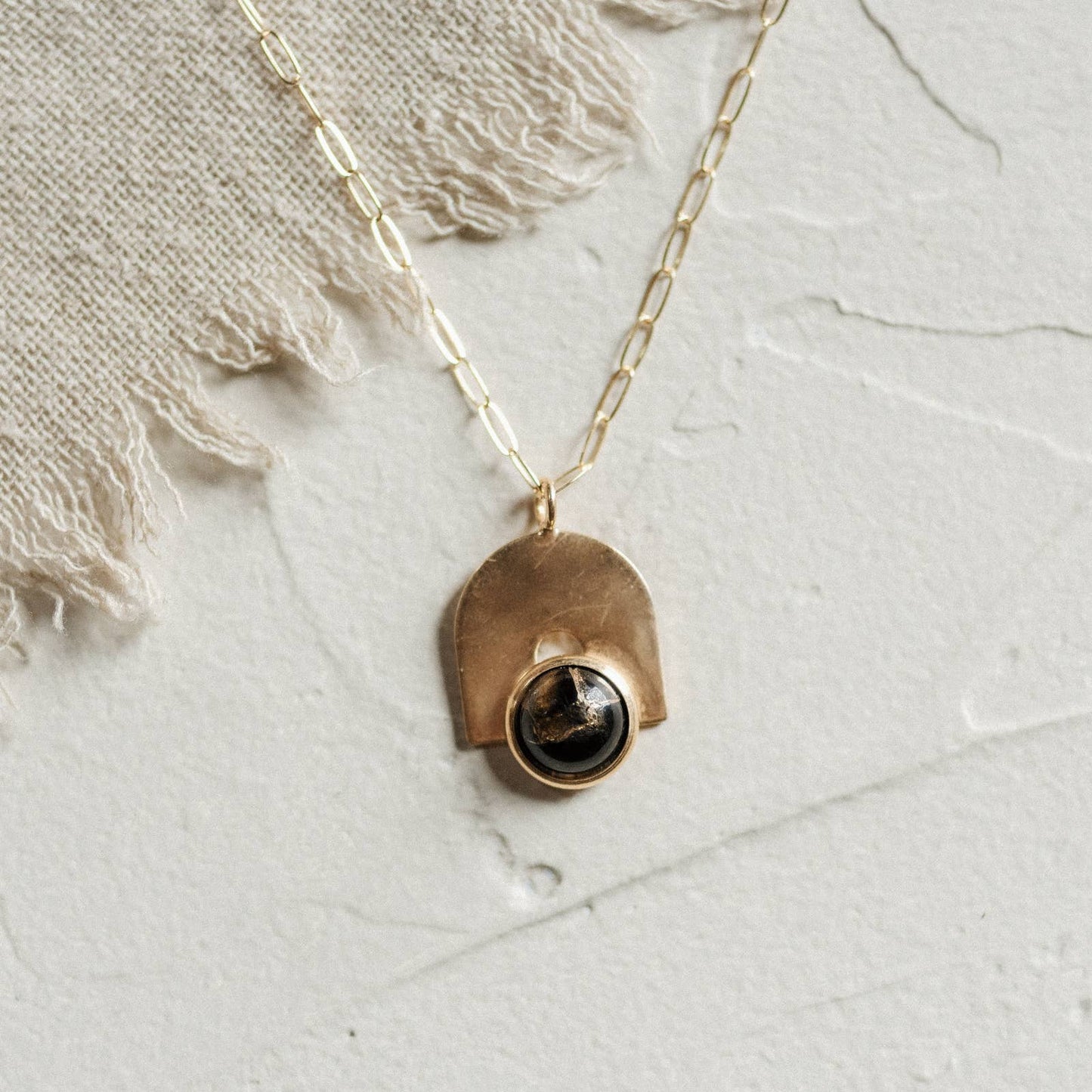 Commonform Bali Necklace - Copper Obsidian