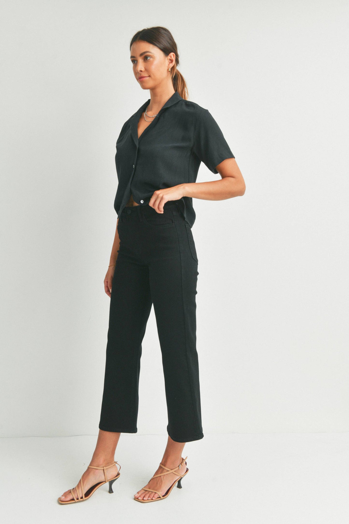 Just Black Denim - The Classic Wide Leg Black BP239J-A