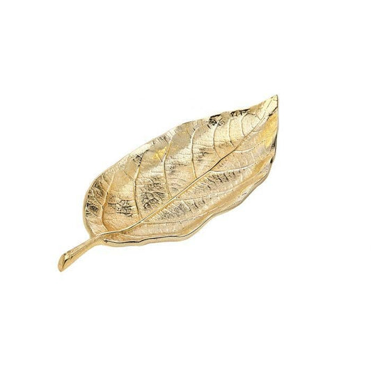 Gold Finish Leaf Tray Small