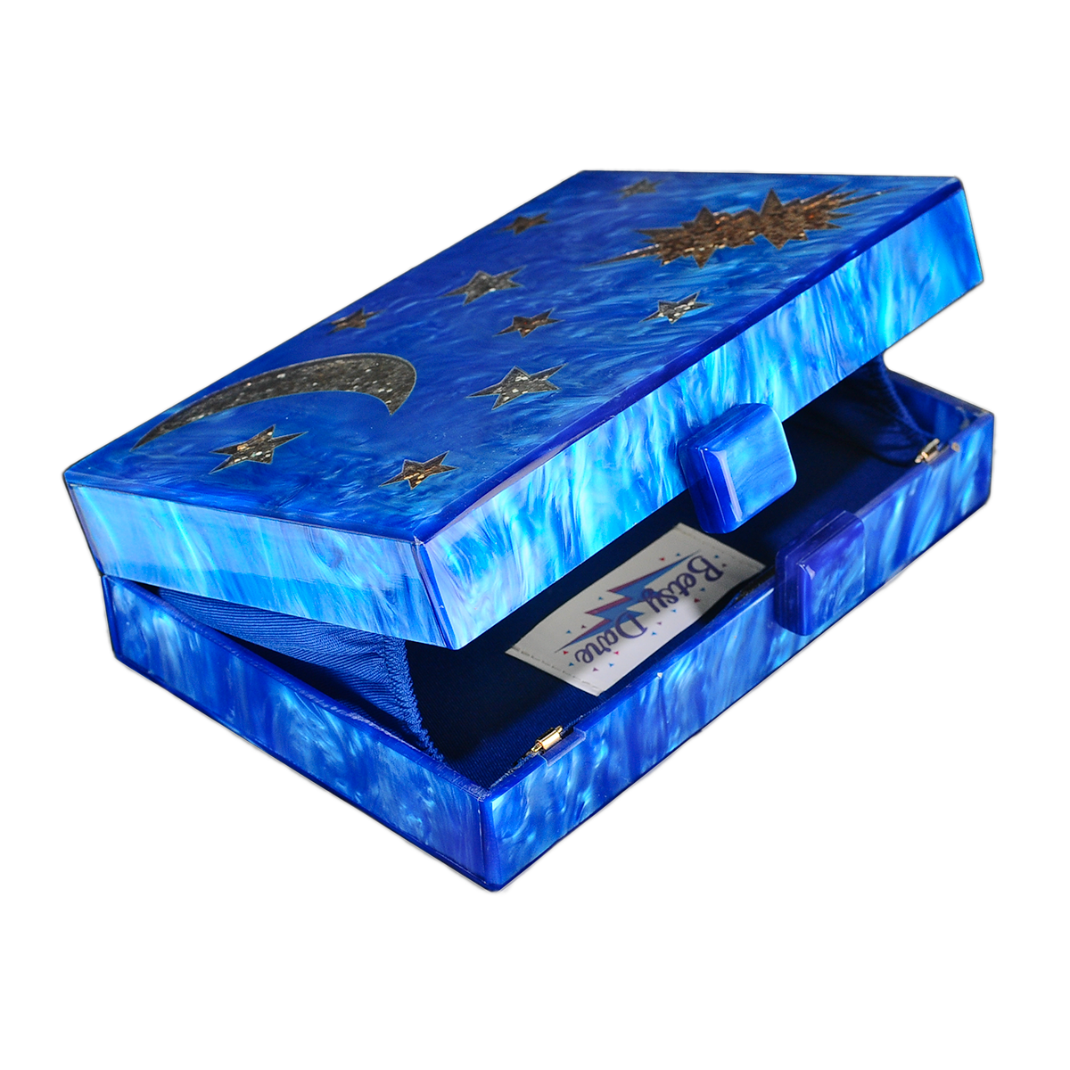 Blue Stargazer Acrylic Cyndi Clutch