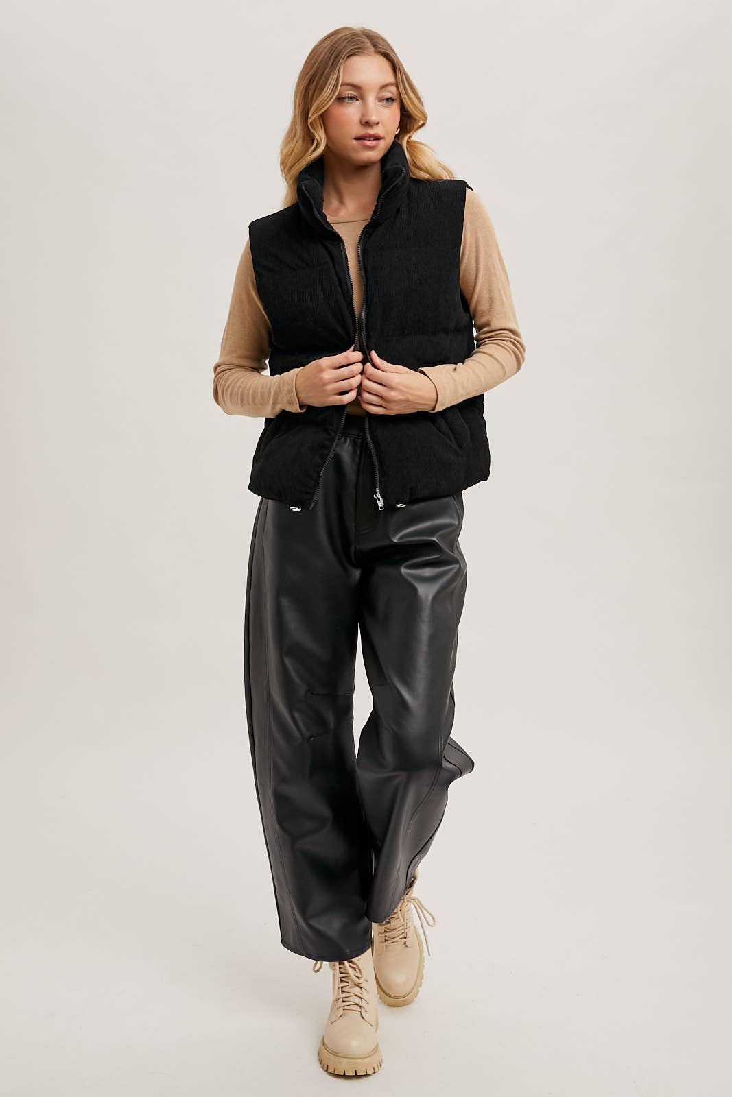 Claudia - Corduroy Puffer Vest