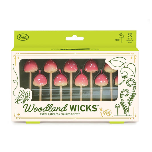 Mushroom Birthday Candles - Set of 10